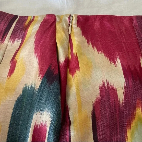 Lauren Ralph Lauren 100% Silk Pleated Skirt Southwestern Print Vintage Sz 6 - Picture 6 of 14